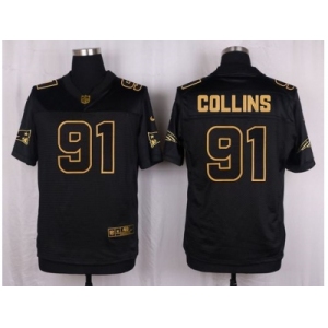 Nike New England Patriots #91 Jamie Collins Black Pro Line Gold Collection Jersey[Elite]