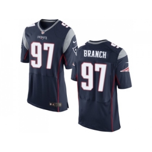 Nike New England Patriots #97 Alan Branch Navy Blue Team Color Men's Stitched NFL Elite Jersey