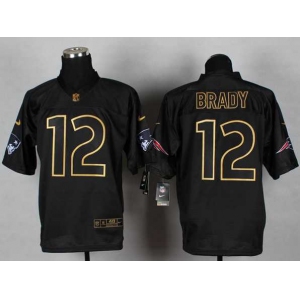 nike nfl jerseys new england patriots #12 brady black[Elite gold lettering fashion]
