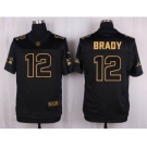 nike nfl jerseys new england patriots #12 tom brady black gold collection[Elite]