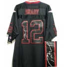 nike nfl jerseys new england patriots #12 tom brady black[Elite lights out signature]