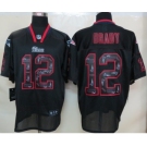 nike nfl jerseys new england patriots #12 tom brady black[Elite united sideline]