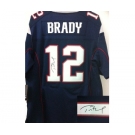 nike nfl jerseys new england patriots #12 tom brady blue[Elite signature]