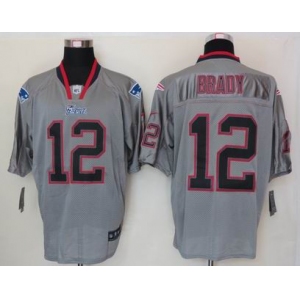 nike nfl jerseys new england patriots #12 tom brady grey[Elite lights out]
