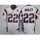 nike nfl jerseys new england patriots #22 stevan ridley white[Elite 50th Patch]