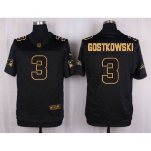 nike nfl jerseys new england patriots #3 gostkowski black gold collection[Elite]