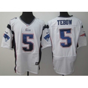 nike nfl jerseys new england patriots #5 tebow white[Elite]