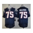 nike nfl jerseys new england patriots #75 wilfork blue[Elite]