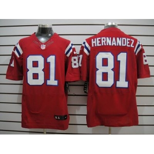 nike nfl jerseys new england patriots #81 hernandez red [Elite Jersey]