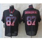 nike nfl jerseys new england patriots #87 gronkowski black[Elite USA flag fashion]