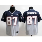 nike nfl jerseys new england patriots #87 gronkowski blue-white[Elite drift fashion][second version]