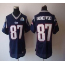 nike nfl jerseys new england patriots #87 gronkowski blue[Elite 50th Patch]