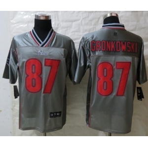 nike nfl jerseys new england patriots #87 gronkowski grey[Elite vapor]