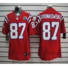 nike nfl jerseys new england patriots #87 gronkowski red[Elite 50th Patch]