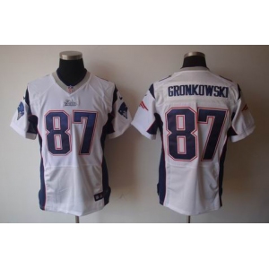 nike nfl jerseys new england patriots #87 gronkowski white[elite]