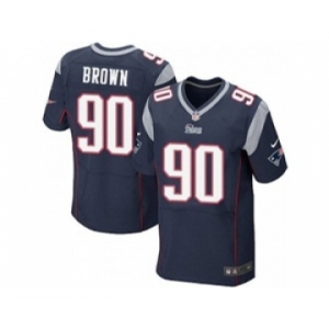 nike nfl jerseys new england patriots #90 malcom brown blue[Elite]