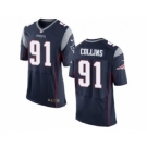 nike nfl jerseys new england patriots #91 jamie collins blue[2015 new Elite]