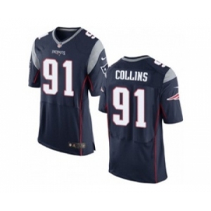 nike nfl jerseys new england patriots #91 jamie collins blue[2015 new Elite]