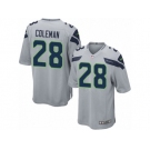 Men Nike Seattle Seahawks #28 Justin Coleman Game Grey Alternate NFL Jersey