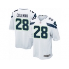 Men Nike Seattle Seahawks #28 Justin Coleman Game White NFL Jersey