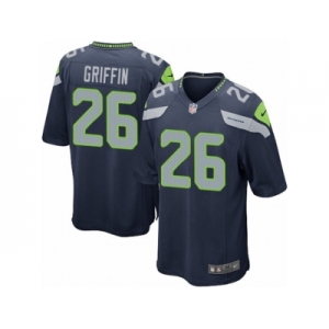 Men's Nike Seattle Seahawks #26 Shaquill Griffin Game Steel Blue Team Color NFL Jersey