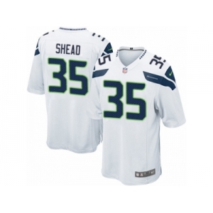 Men's Nike Seattle Seahawks #35 DeShawn Shead Game White NFL Jersey