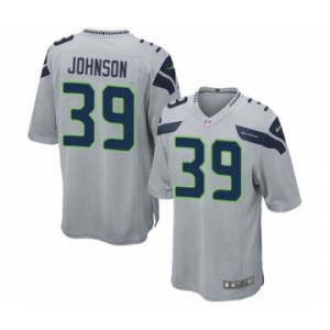 Men's Nike Seattle Seahawks #39 Dontae Johnson Game Grey Alternate NFL Jersey