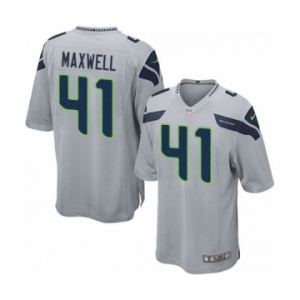 Men's Nike Seattle Seahawks #41 Byron Maxwell Game Grey Alternate NFL Jersey