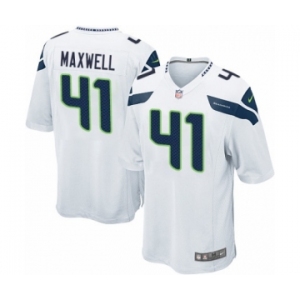 Men's Nike Seattle Seahawks #41 Byron Maxwell Game White NFL Jersey