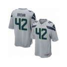 Men's Nike Seattle Seahawks #42 Arthur Brown Game Grey Alternate NFL Jersey