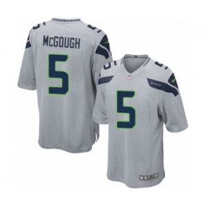 Men's Nike Seattle Seahawks #5 Alex McGough Game Grey Alternate NFL Jersey