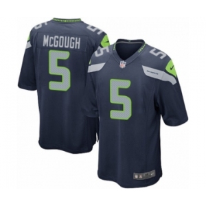 Men's Nike Seattle Seahawks #5 Alex McGough Game Navy Blue Team Color NFL Jersey