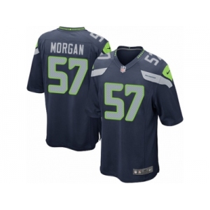 Men's Nike Seattle Seahawks #57 Mike Morgan Game Steel Blue Team Color NFL Jersey