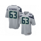 Men's Nike Seattle Seahawks #63 Mark Glowinski Game Grey Alternate NFL Jersey