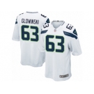 Men's Nike Seattle Seahawks #63 Mark Glowinski Game White NFL Jersey