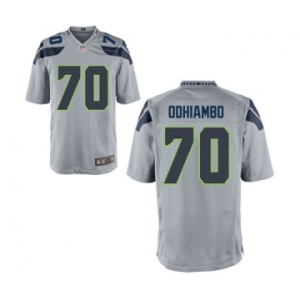 Men's Nike Seattle Seahawks #70 Rees Odhiambo Game Grey Alternate NFL Jersey