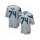 Men's Nike Seattle Seahawks #74 George Fant Game Grey Alternate NFL Jersey