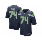 Men's Nike Seattle Seahawks #74 George Fant Game Steel Blue Team Color NFL Jersey