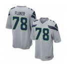 Men's Nike Seattle Seahawks #78 D.J. Fluker Game Grey Alternate NFL Jersey