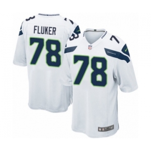 Men's Nike Seattle Seahawks #78 D.J. Fluker Game White NFL Jersey
