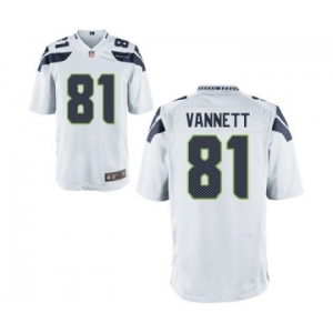 Men's Nike Seattle Seahawks #81 Nick Vannett Game White NFL Jersey