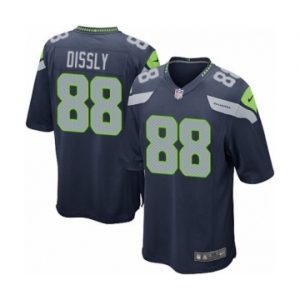 Men's Nike Seattle Seahawks #88 Will Dissly Game Navy Blue Team Color NFL Jersey