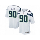 Men's Nike Seattle Seahawks #90 Jarran Reed Game White NFL Jersey