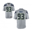 Men's Nike Seattle Seahawks #93 Jarran Reed Game Grey Alternate NFL Jersey