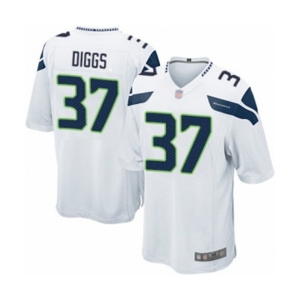 Men's Seattle Seahawks #37 Quandre Diggs Game White Football Jersey