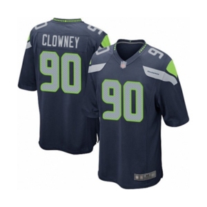 Men's Seattle Seahawks #90 Jadeveon Clowney Game Navy Blue Team Color Football Jersey