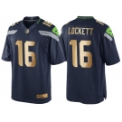 Nike Seattle Seahawks #16 Tyler Lockett 2016 Christmas Navy Golden Men's NFL Game Special Edition Jersey