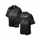 Nike Seattle Seahawks #24 Marshawn Lynch Pro Line Black Gold Collection Jersey[Game]