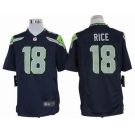 nike nfl jerseys seattle seahawks #18 rice blue[game]