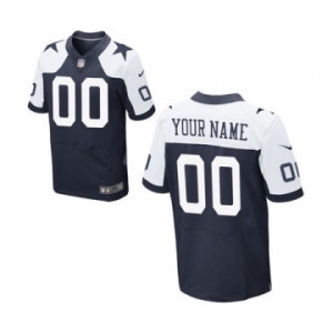 Men Nike Nfl Jerseys Dallas Cowboys Customized Elite Thankgivings Blue Jersey